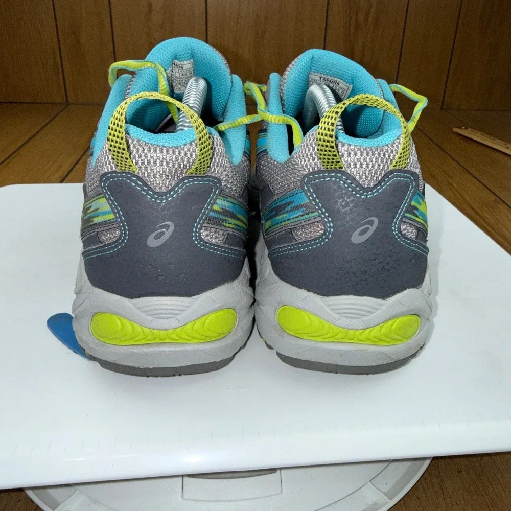 Asics Gel-Venture 5 Womens 11 Grey Blue Yellow Trail Running Shoes‎ T5N8N